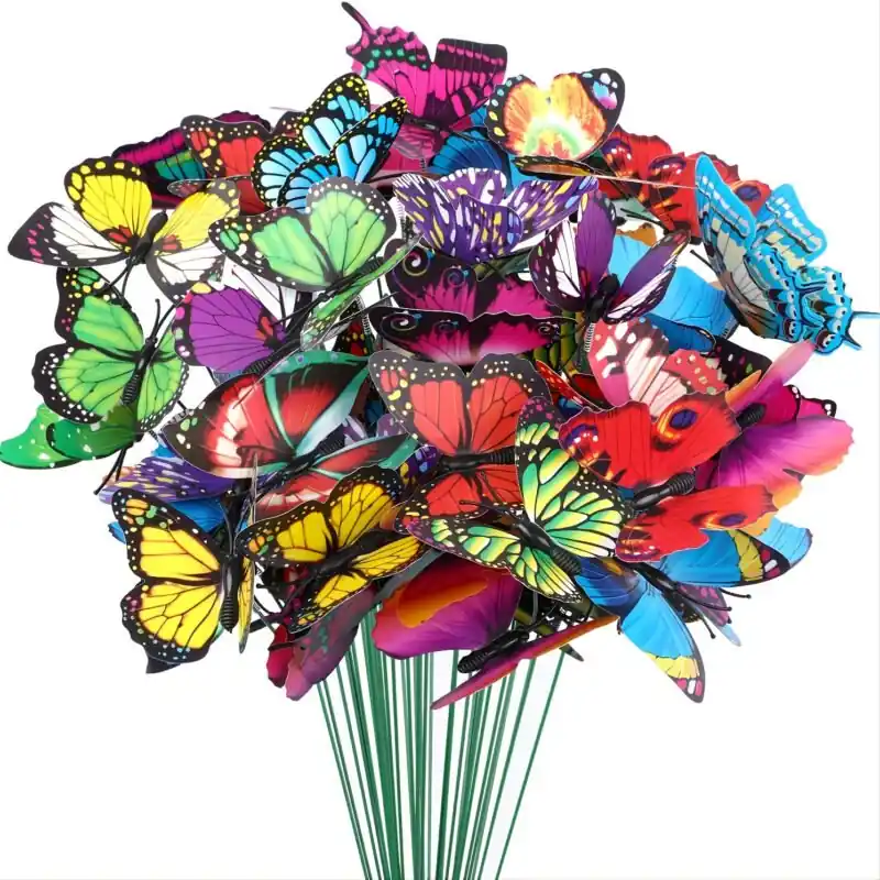 Waterproof Butterfly Garden Stakes 3050pcs Christmas Yard Decorations Indooroutdoor Decor