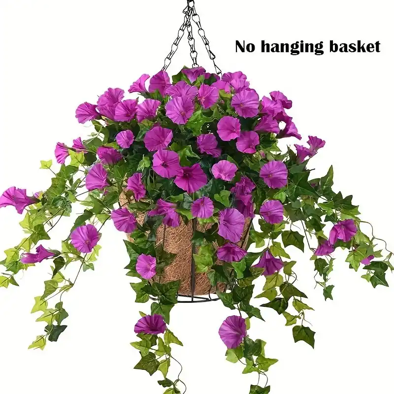 Vibrant Artificial Petunias Hanging Plant Ideal For Indooroutdoor Decoration
