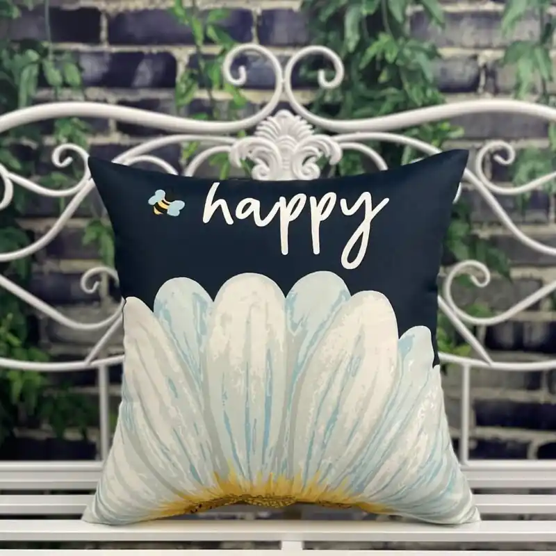 Waterresistant Outdoor Throw Pillow Covers Doublesided Patterns 16×16 Inch