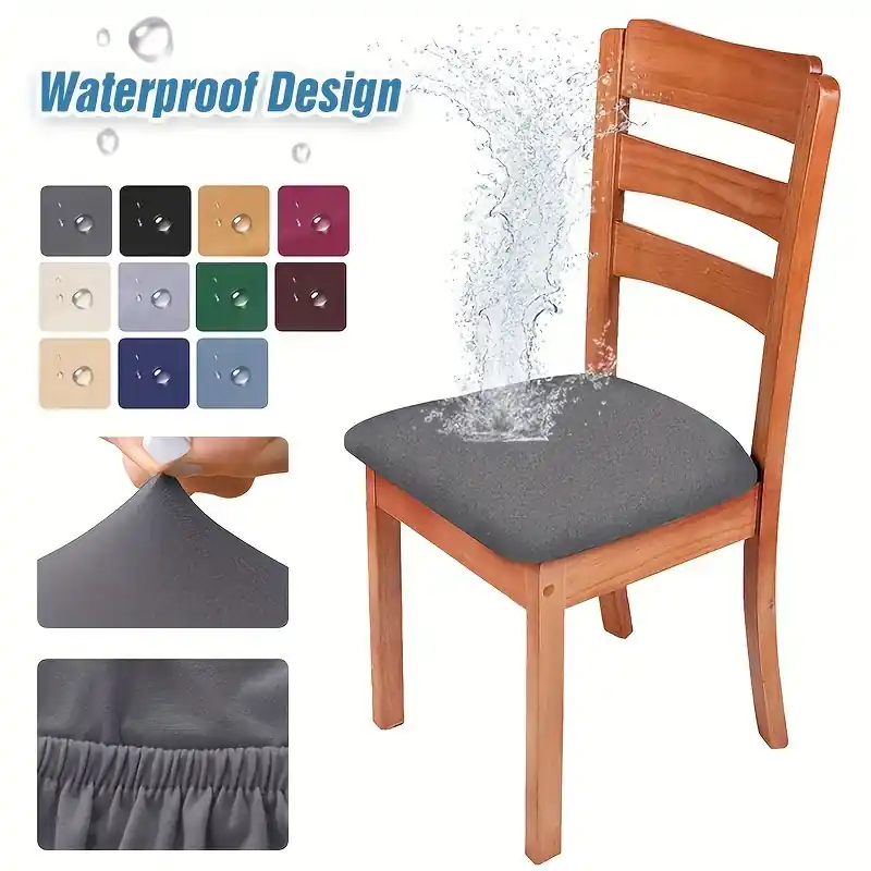 Waterproof Stretchable Chair Covers Machine Washable Elastic Slipcovers 46 Pcs