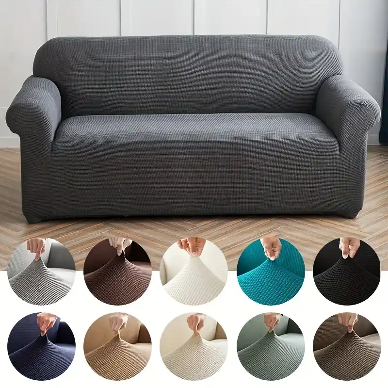 Luxurious Velvet Sofa Slipcover Universal Fit Nonslip Easy Care