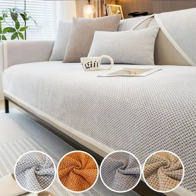 Universal Chenille Sofa Slipcover Modern Fourseason Couch Cover Protector