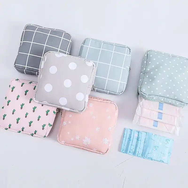 Compact Tampon Pouch Discreet Sanitary Storage For Women Teens