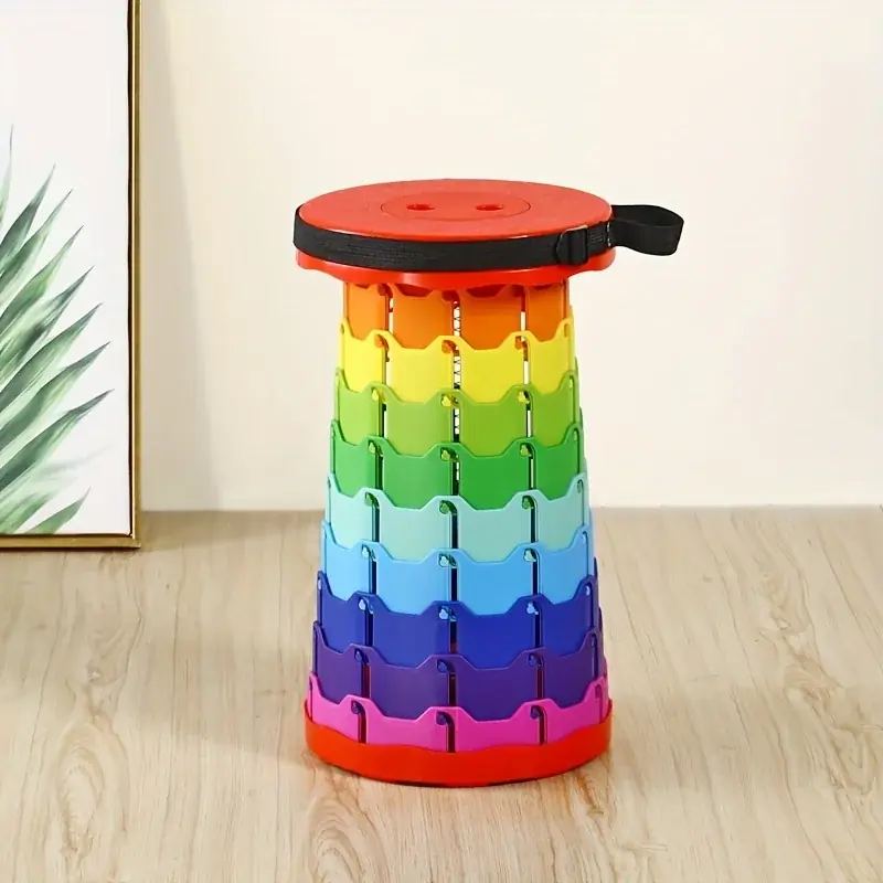 Compact Foldable Telescopic Stool Lightweight Durable For Camping Hiking Fishing