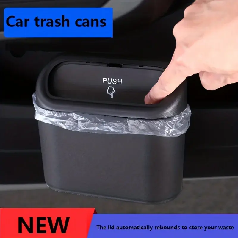Multifunctional Car Trash Can Foldable Hanging Storage Box For Cars