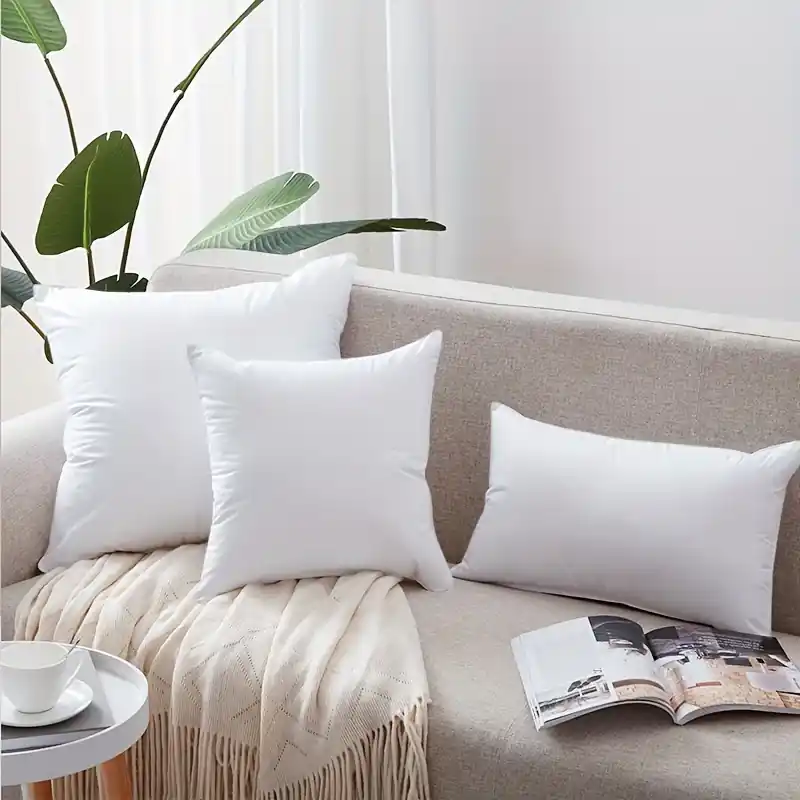 Luxurious Soft White Cotton Pillow Sofa Dining Chair Office Living Room Decor