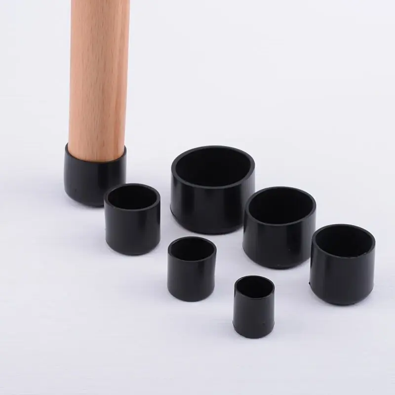 4pcs Round Rubber Table Chair Leg Covers Furniture Protection Solution
