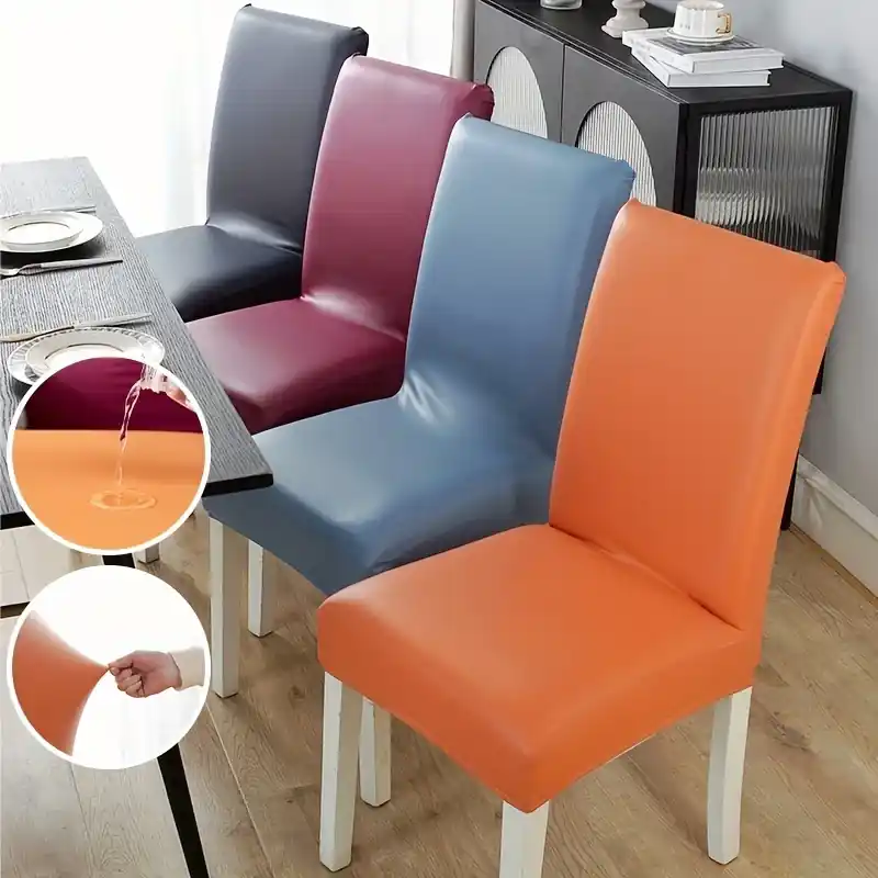 Durable Waterproof Stretchfit Faux Leather Chair Protector Easy Clean