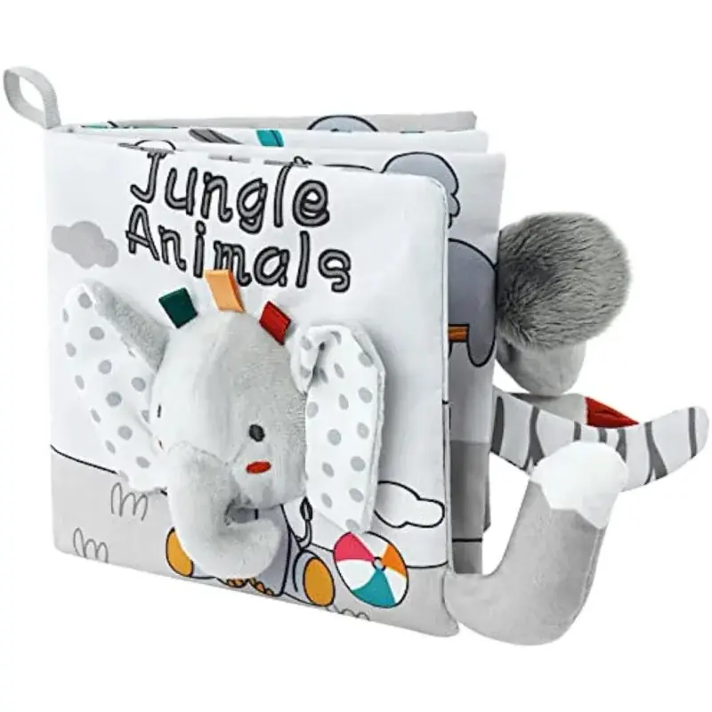 3d Animal Tails Sensory Baby Bath Cloth Book Perfect Gift