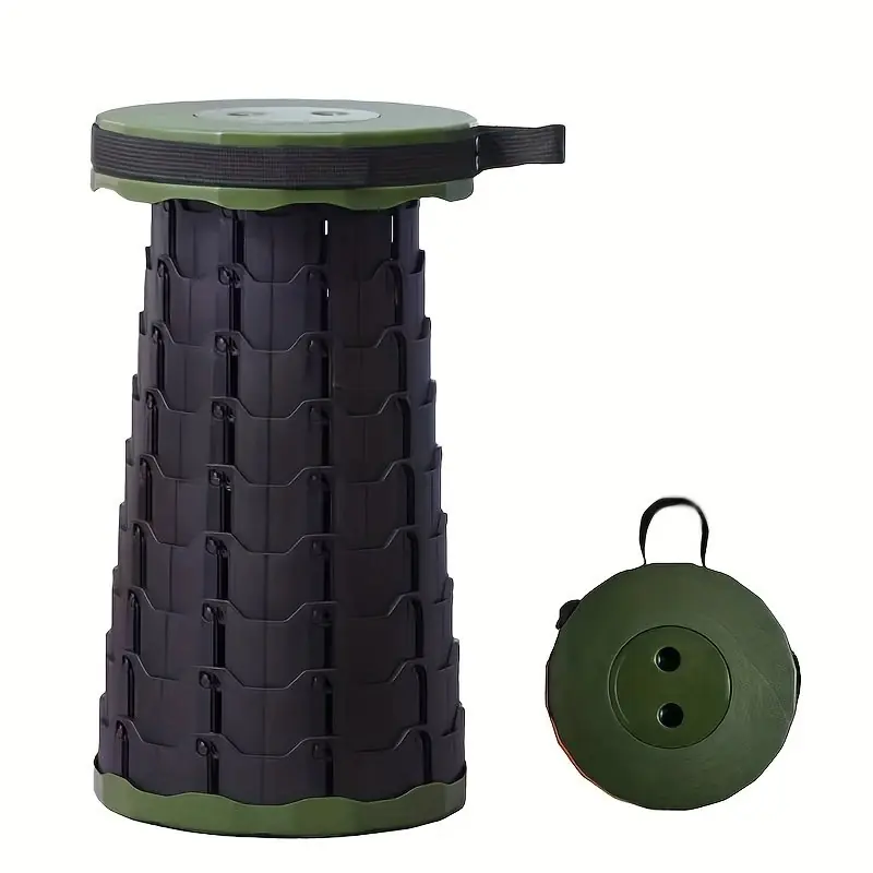 Portable Lightweight Folding Telescopic Stool For Camping Fishing Gardening Picnics