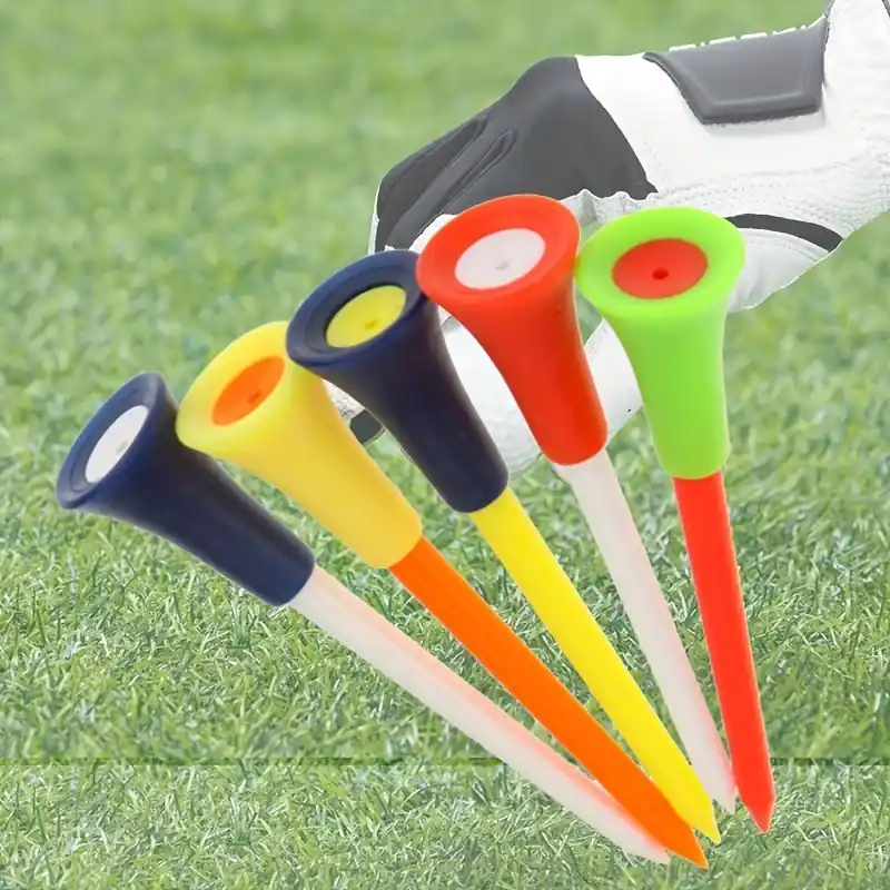 10pcs Durable Rubber Golf Tees 83mm Plastic Ball Holders Golf Accessories