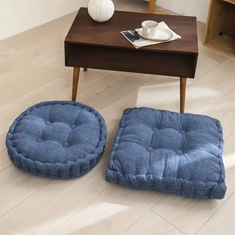 Luxurious Tufted Meditation Floor Pillow Thick Cushion For Home Decor
