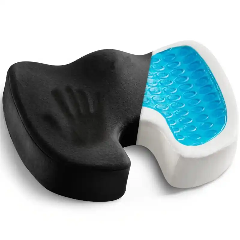 Ergonomic Memory Foam Cooling Gel Seat Cushion For Prolonged Comfort
