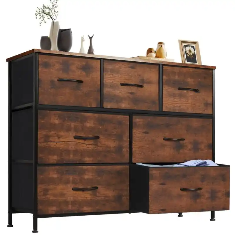 7drawer Fabric Storage Tower Tv Stand Closet Organizer 45 Capacity