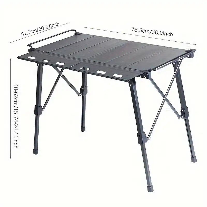 Lightweight Aluminum Alloy Camping Table Expandable Foldable Portable Picnic Table