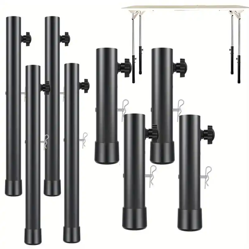 Adjustable Steel Folding Table Leg Risers Heavy Duty 24 Levels