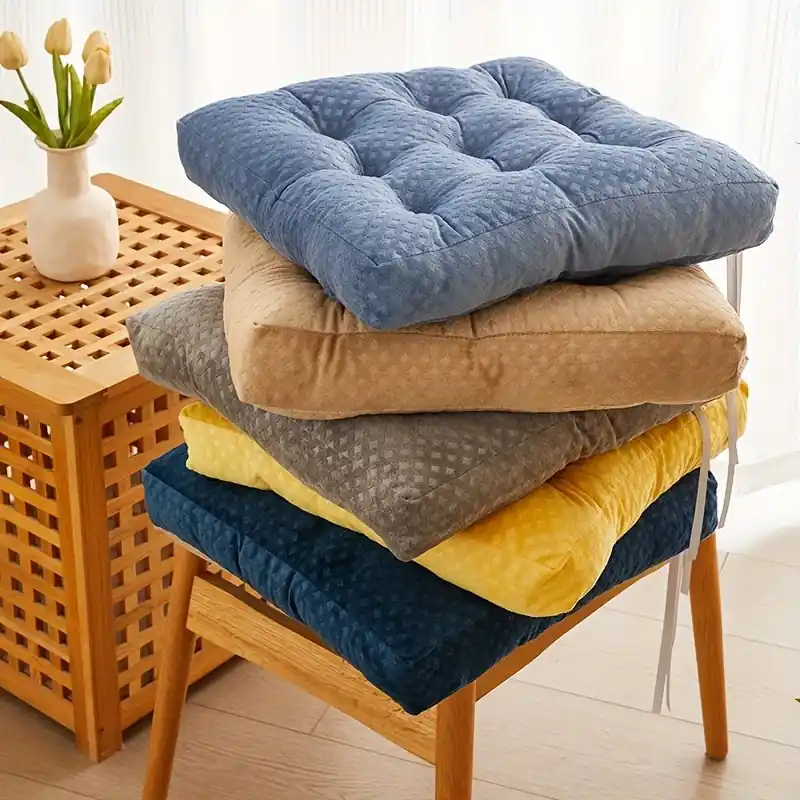 Plush Thickened Office Home Chair Cushion Square Tatami Design