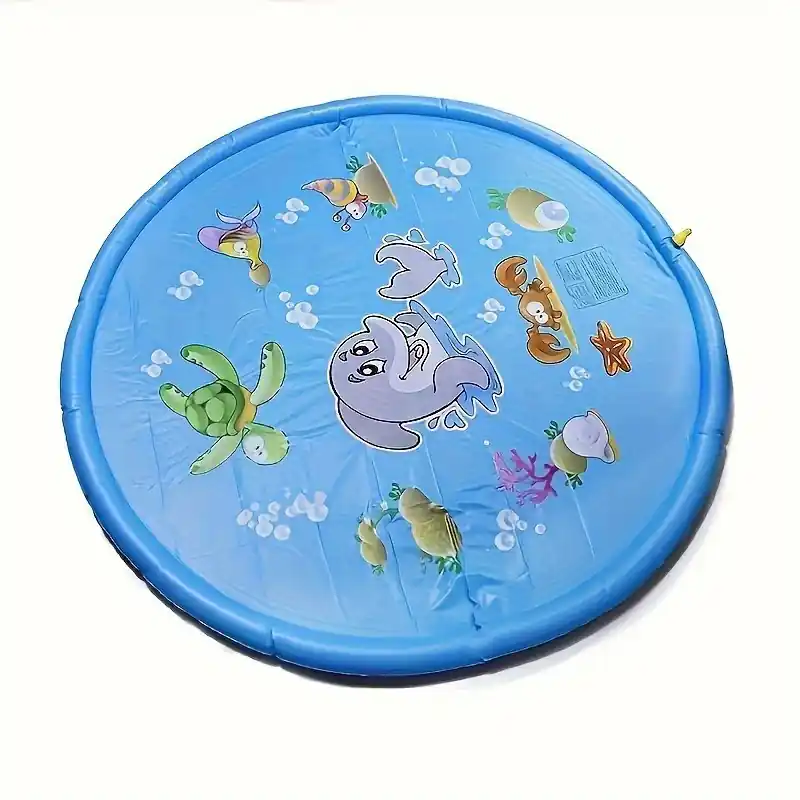 1pc Pvc Inflatable Outdoor Splash Mat Fun Water Play Mat