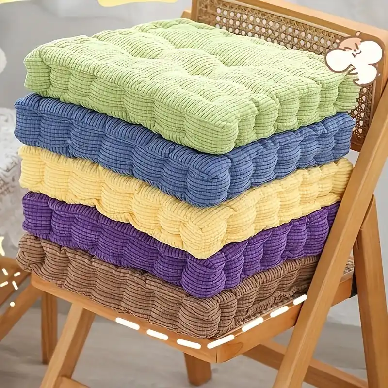 Ultrasoft Thickened Tatami Chair Cushion Dandelion Corduroy For Home Decor