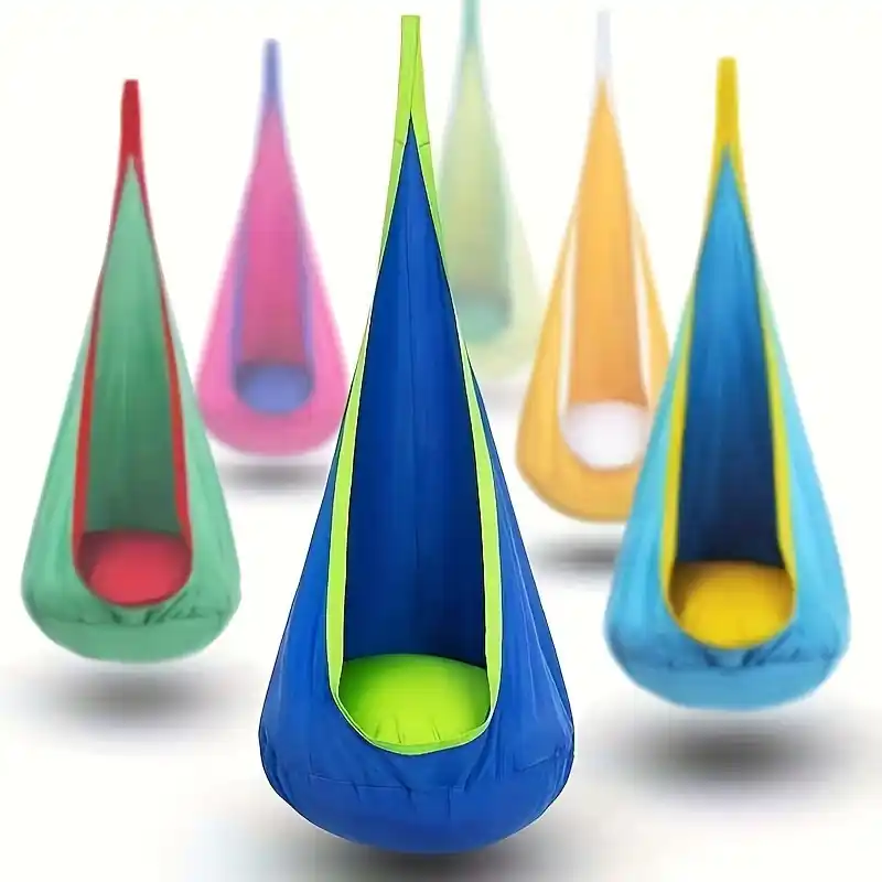 Cozy Hanging Swing Chair With Inflatable Pad Indooroutdoor Hammock