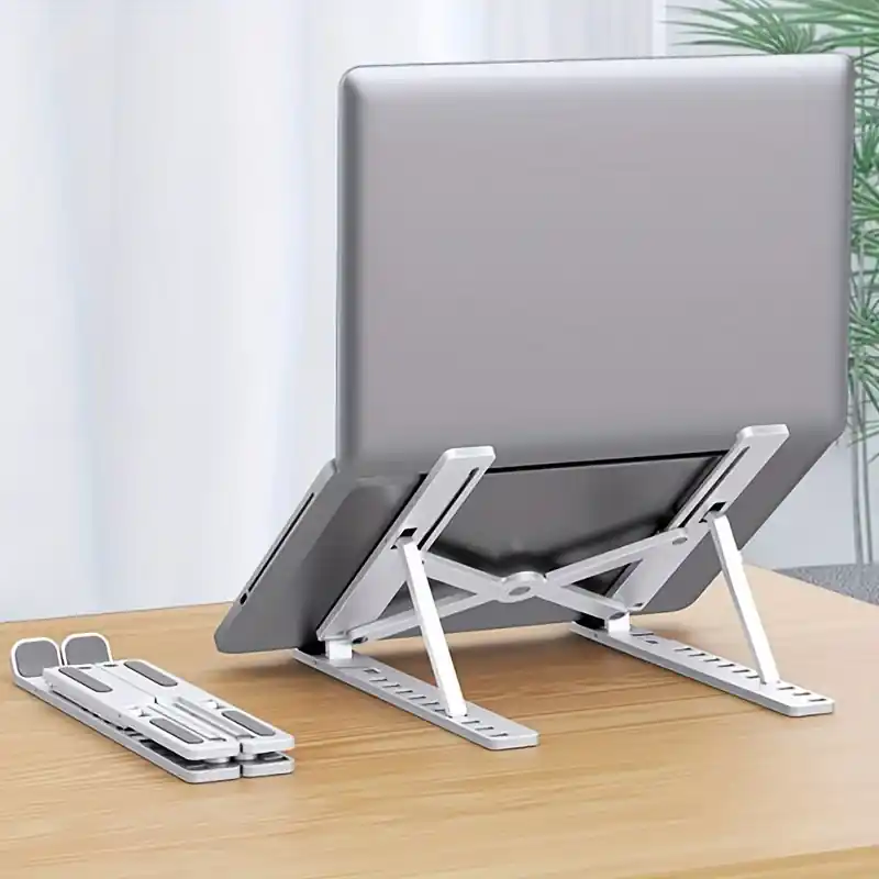 Adjustable Laptop Stand Foldable Cooling Portable Abs Material Desktop Tablet Compatible