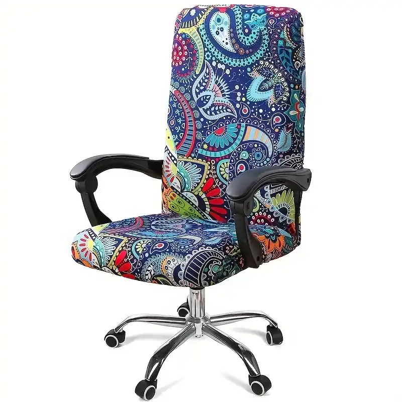 Stretch Spandex Office Chair Cover Removable Washable Antidust Protector