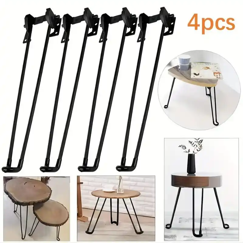 Foldable Ushaped Table Legs Set For Coffee Bedside Camping 34 Pieces