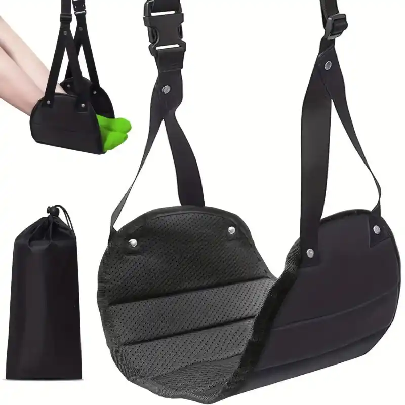 Adjustable Portable Airplane Footrest Hammock Ultimate Travel Comfort Accessories