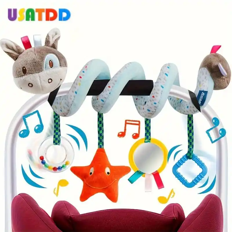 Usatdd Spiral Hanging Baby Car Seat Stroller Plush Toy 012 Months