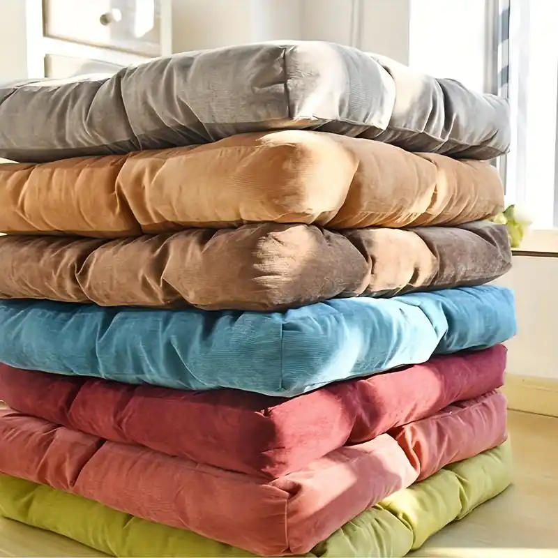 Large Plush Corduroy Floor Pillow Meditation Yoga Home Decor Cushion