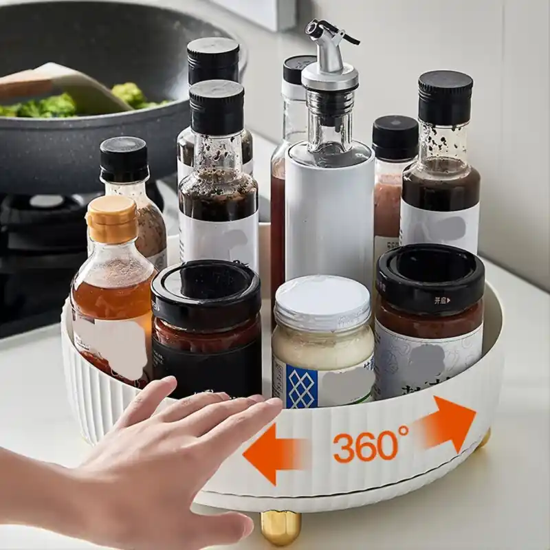 Rotatable Spice Rack Multifunctional Kitchen Storage Tray 87in295in