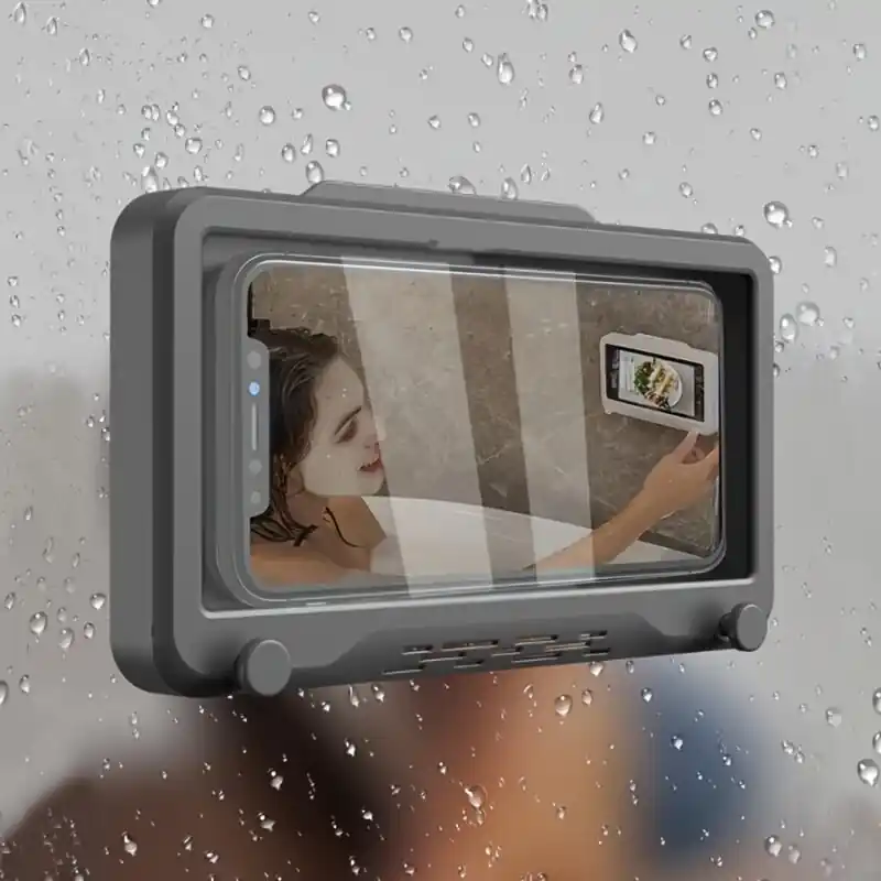 Waterproof Antifog Phone Holder Touch Screen Wall Mount Under 68