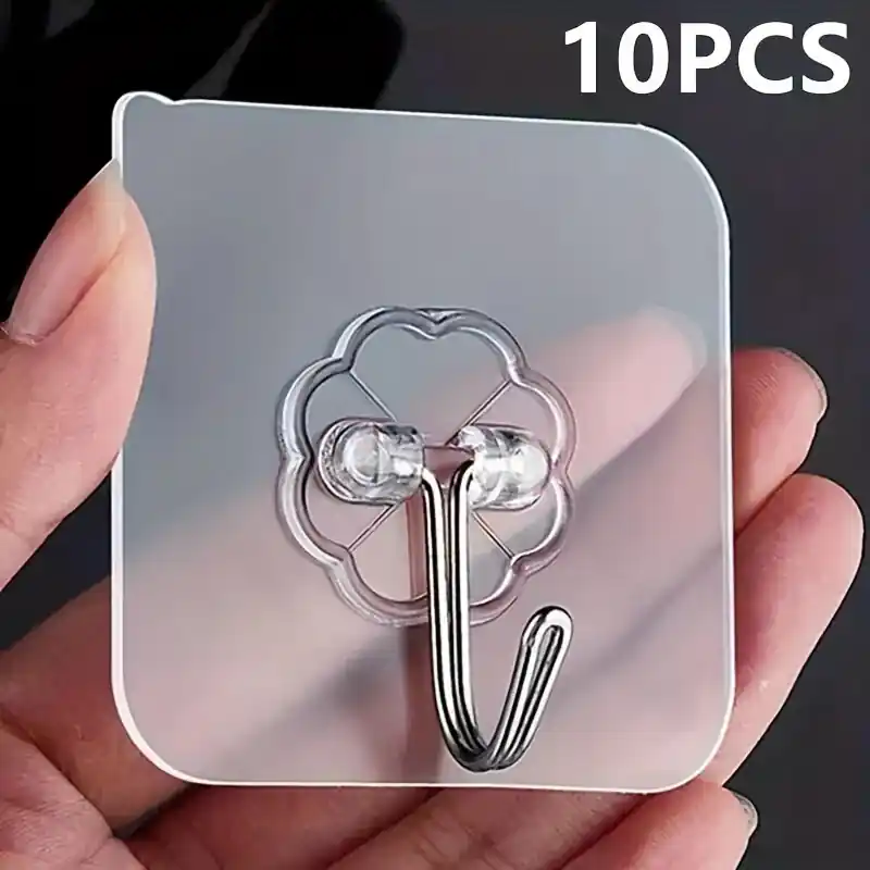 Clear Adhesive Hooks 110pcs Wall Door Cabinet Storage Solution