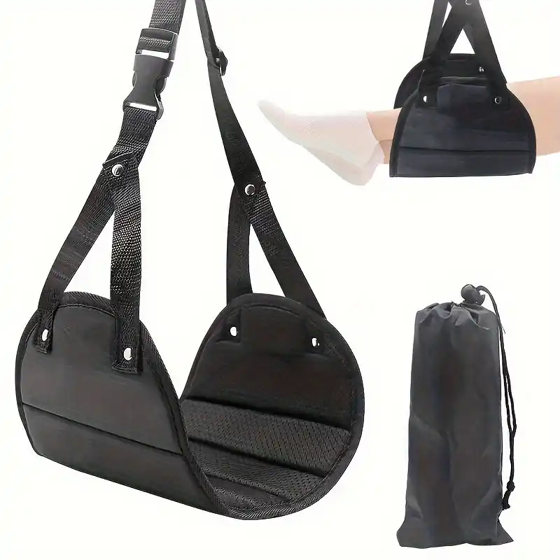 Adjustable Portable Travel Foot Rest Hammock Ultimate Comfort For Office Travel