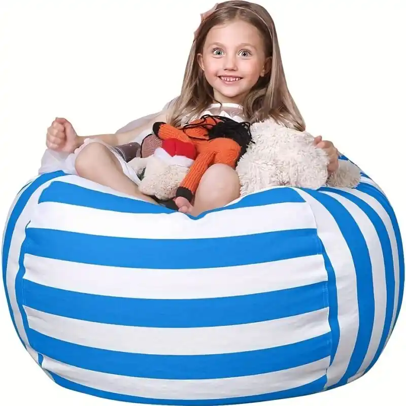 Cotton Stuffed Animal Storage Bean Bag Chair For Kids Toys