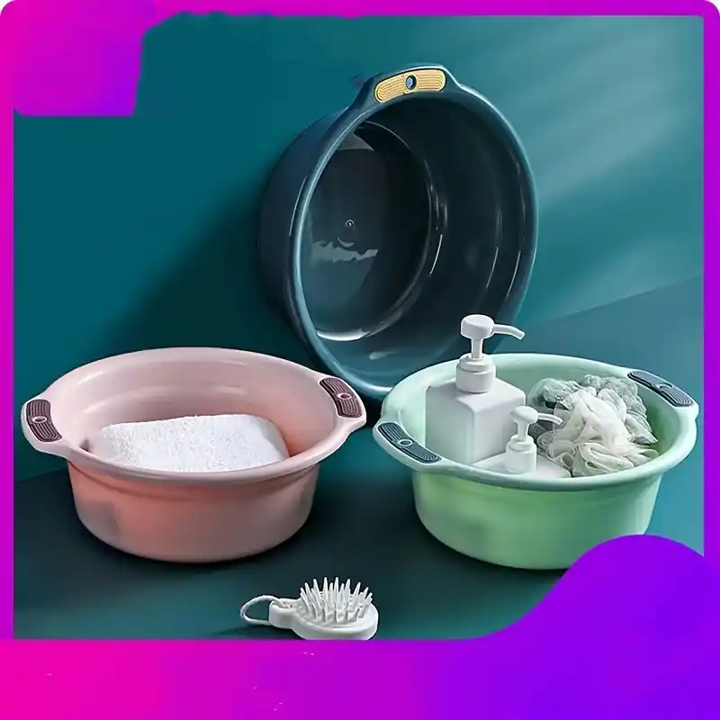 Durable Plastic Wash Basin Portable Thickened For Home Dorm Outdoors