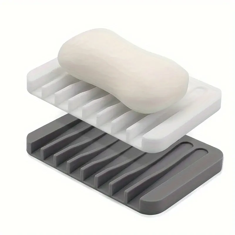 Silicone Nonslip Soap Dish Quick Drain Pad For Bathroom Kitchen
