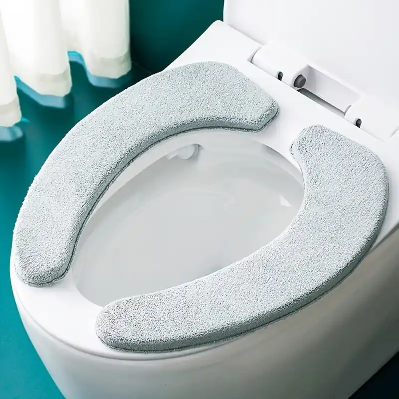 Ultrasoft Waterproof Reusable Toilet Seat Cover Plush Universal Fit