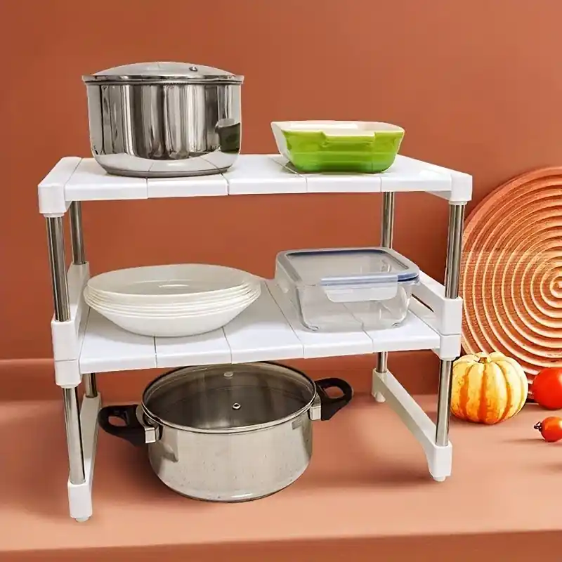 Adjustable Stainless Steel Pot Rack Multilayer Kitchen Storage Solution