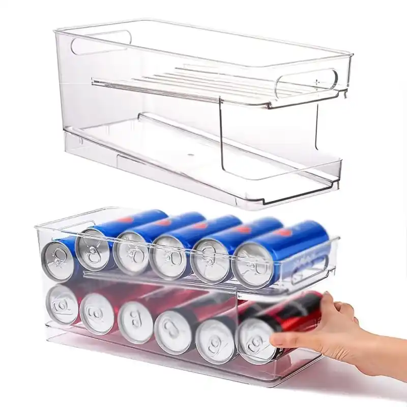 Spacesaving 2layer Rolling Can Dispenser Bpafree Soda Organizer For Pantry