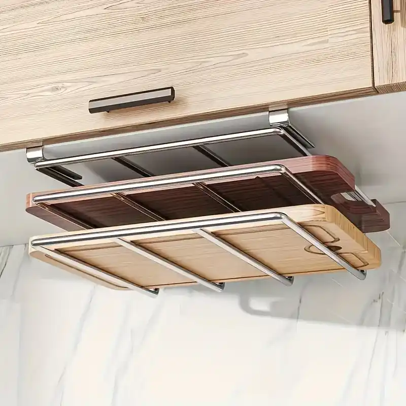 Doublelayer Stainless Steel Kitchen Rack Wallmount Cutting Board Holder