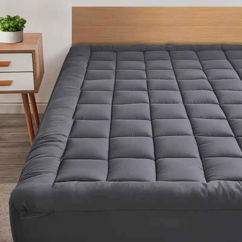 Cooling Mattress Pad Quilted Topper Breathable Deep Pocket Machine Washable