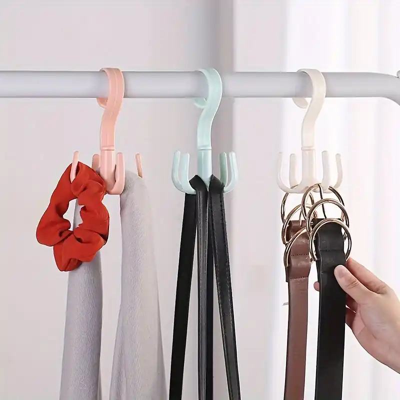 Spacesaving Rotating Wardrobe Hangers Multifunctional Hooks For Home Office