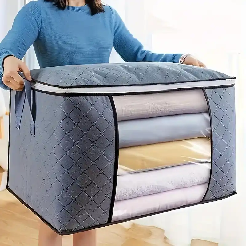 Large Waterproof Underbed Storage Bag Clear Window Reinforced Handles