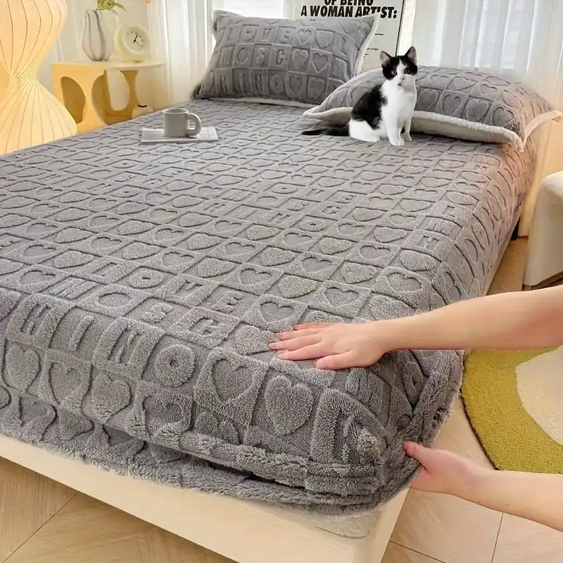 Dustproof Breathable Fitted Bed Sheet Soft Comfortable Deep Pocket Mattress Protector