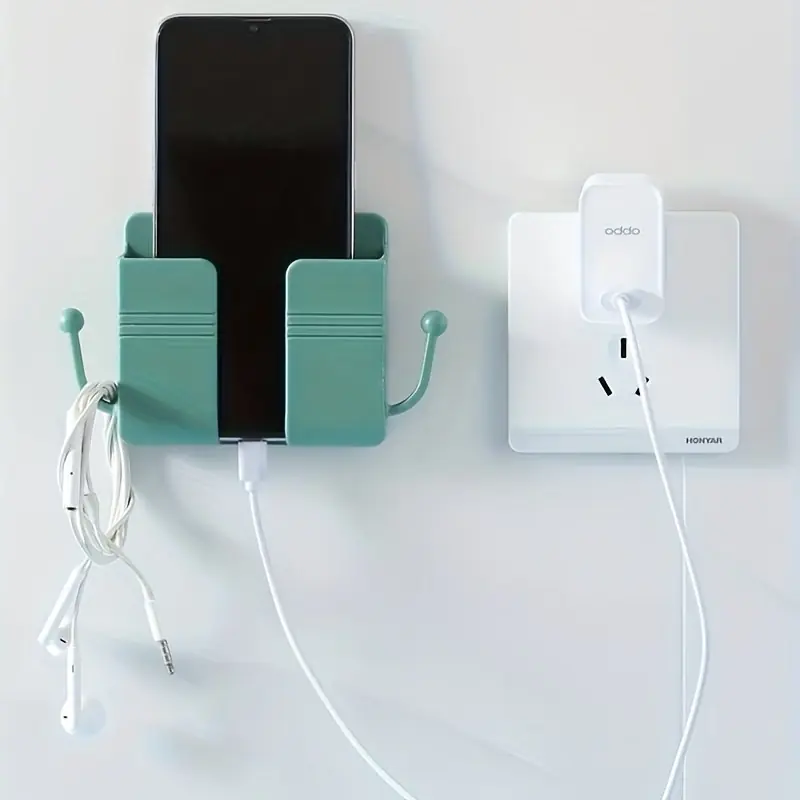 Wallmounted Multifunctional Phone Charging Holder Storage Rack No Drilling