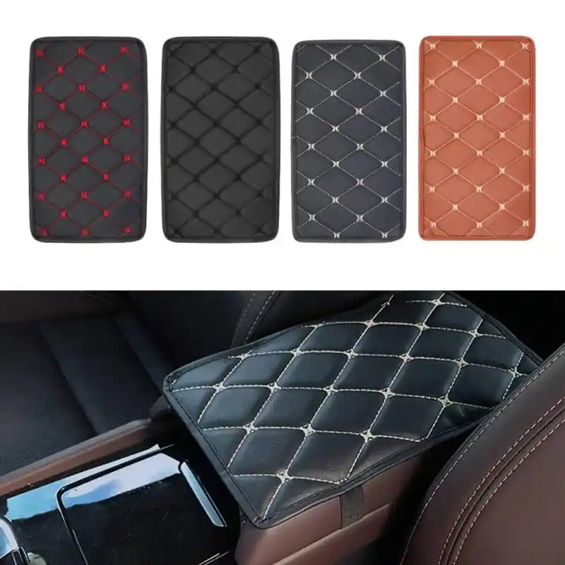 Universal Pu Leather Car Armrest Cushion Pad Console Cover Mat