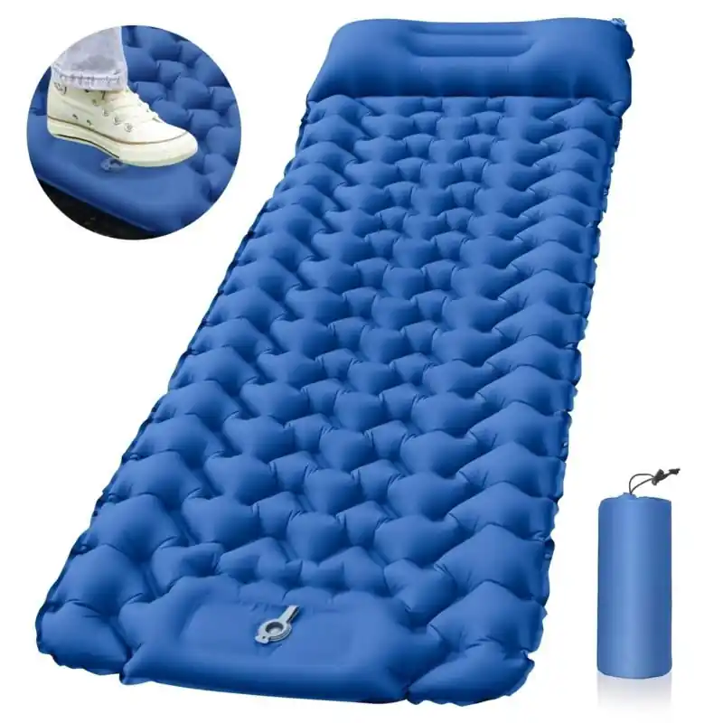 Ultralight Inflatable Camping Mattress With Pillows Travel Bed For Hiking