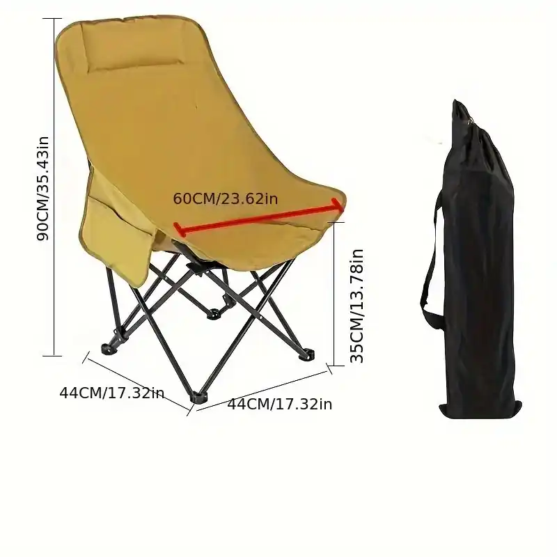 Ultracomfy Folding Camping Chair Plush Durable Portable For Outdoor Adventures