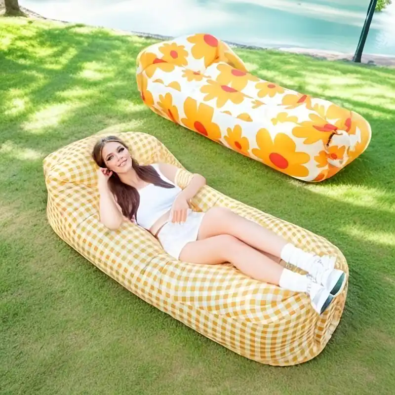 Portable Outdoor Inflatable Sofa Bed Nap Picnic Camping Music Festival